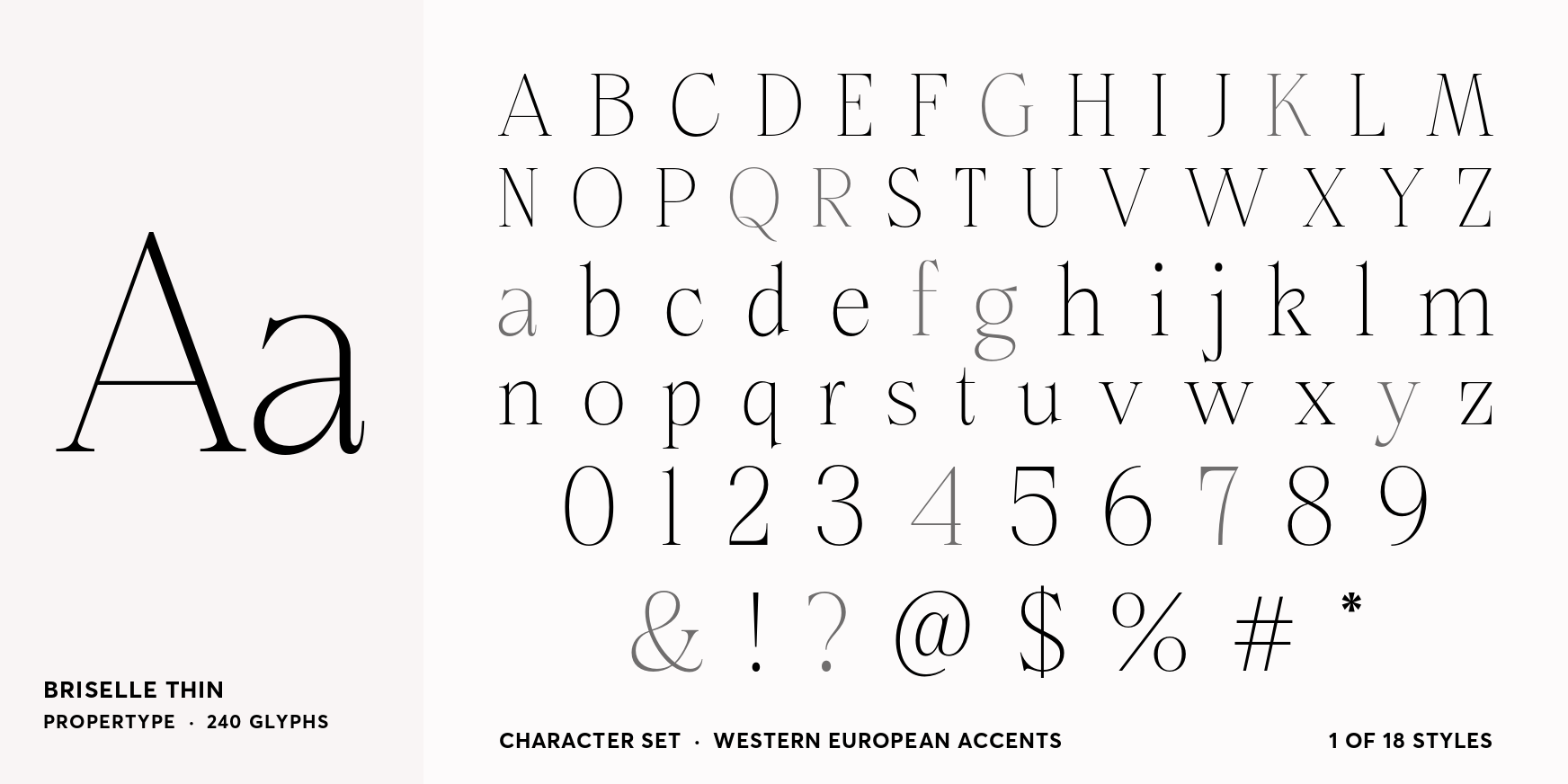Briselle Thin Font Poster #4