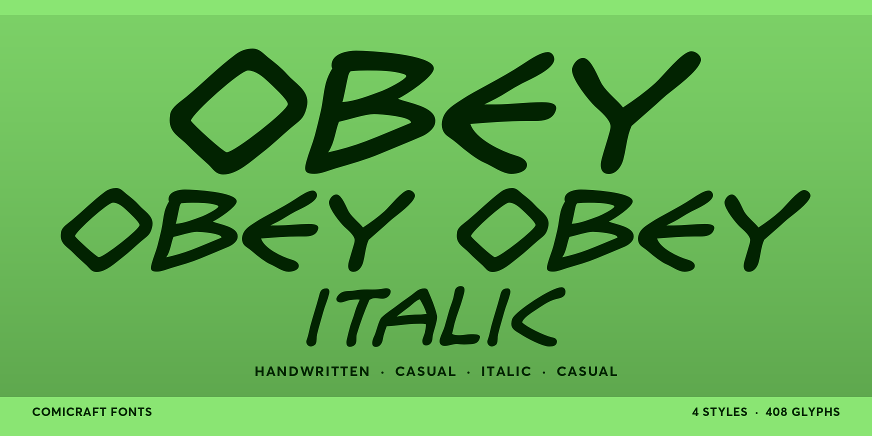 Obey Obey Obey Italic Thumbnail #1
