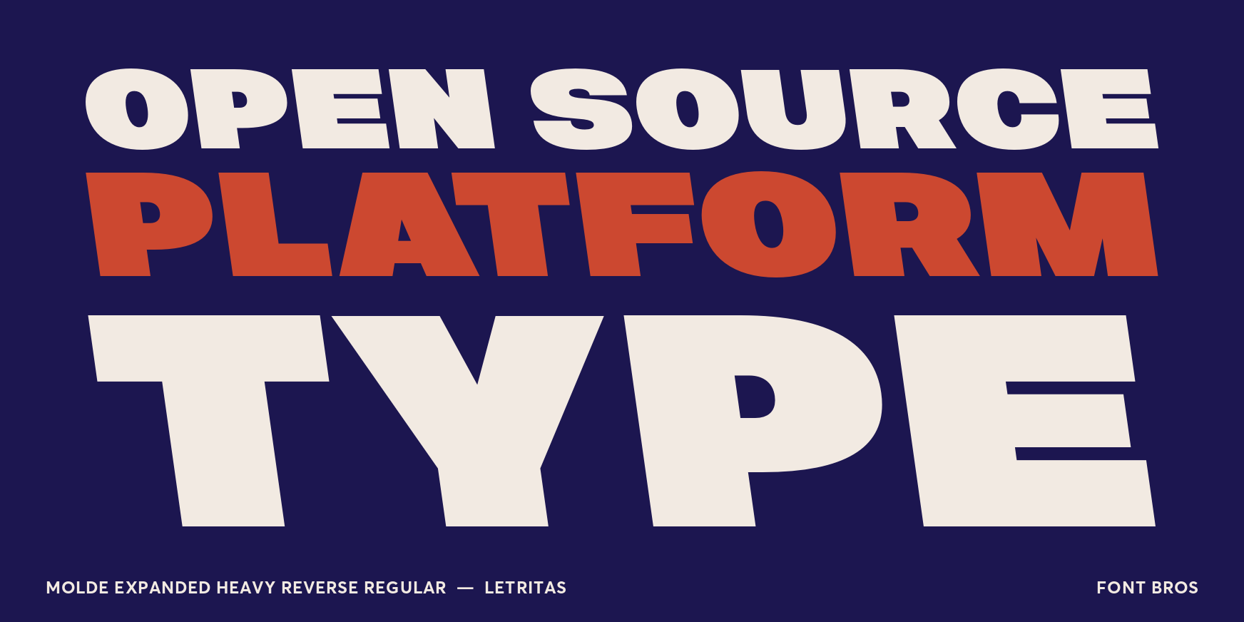 Molde Expanded Heavy Reverse Regular Font Poster #2
