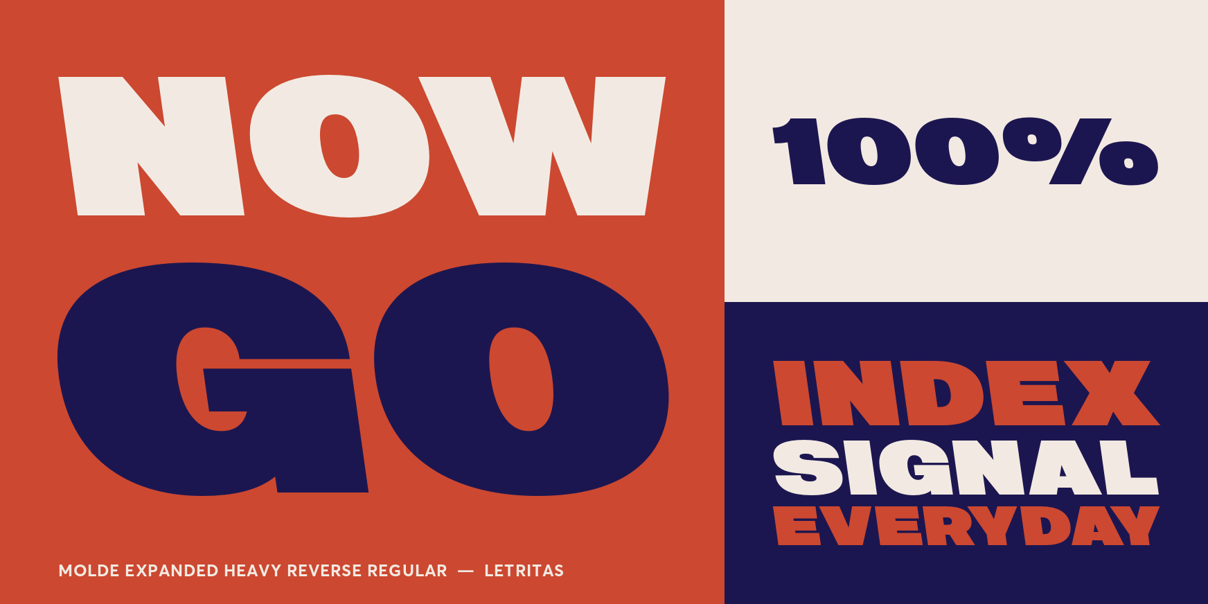 Molde Expanded Heavy Reverse Regular Font Poster #3