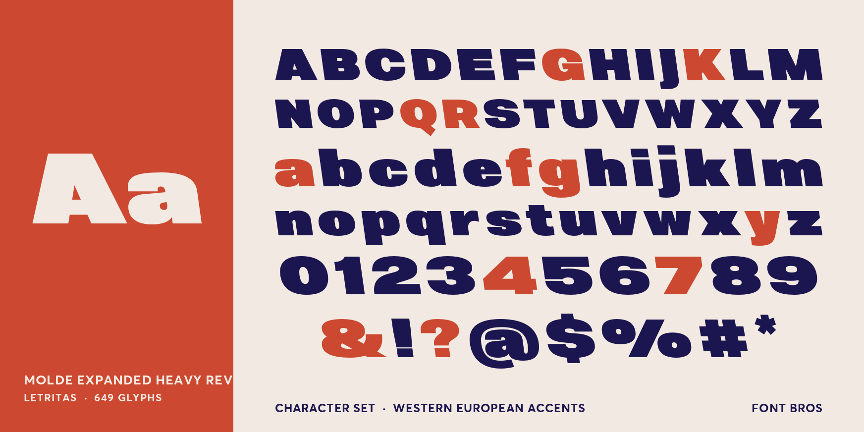 Molde Expanded Heavy Reverse Regular Font Poster #4