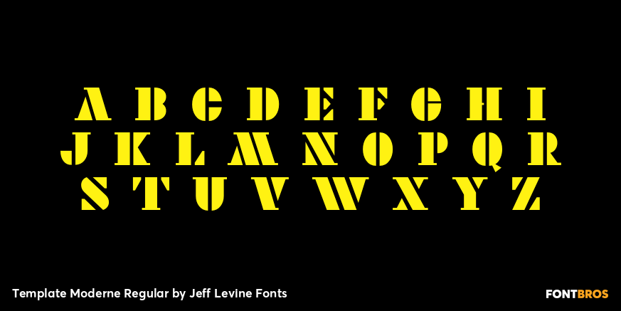 Template Moderne Regular Font Poster #3