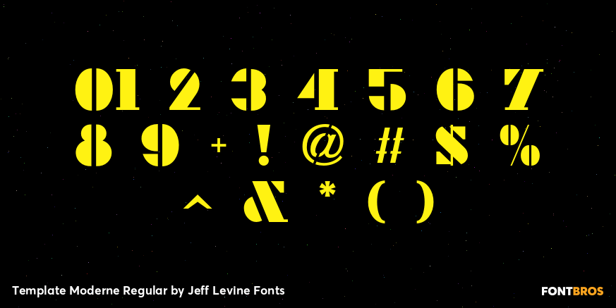 Template Moderne Regular Font Poster #4