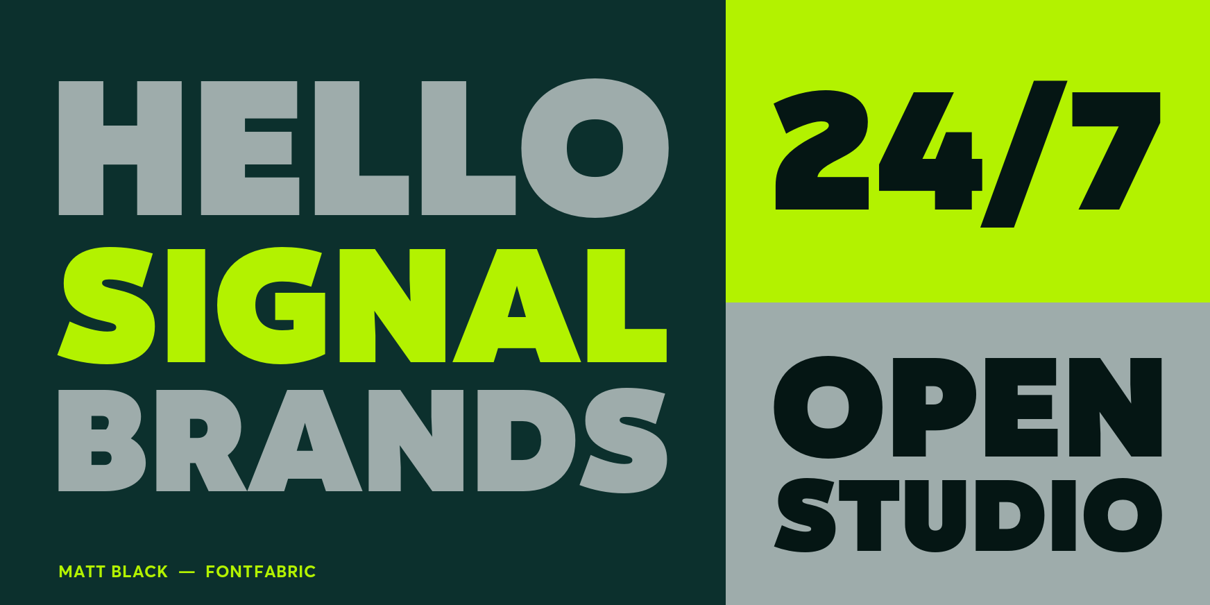 Matt Black Font Poster #3