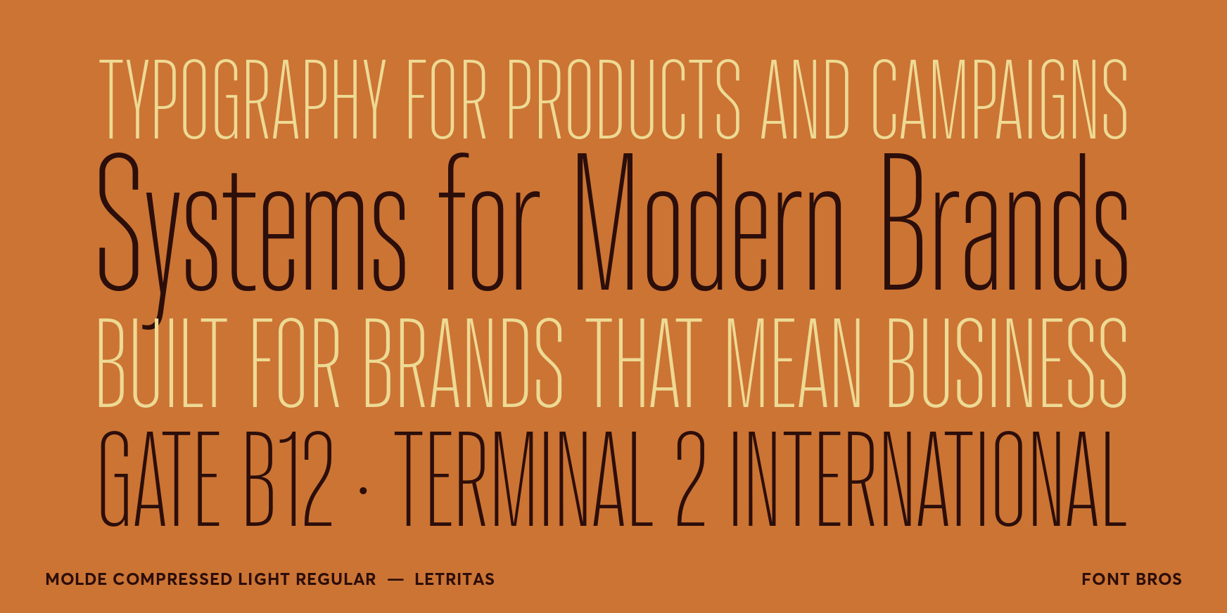 Molde Compressed Light Regular Font Poster #2