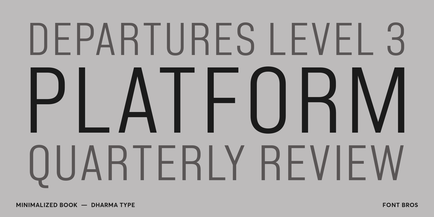 Minimalized Book Font Poster #2