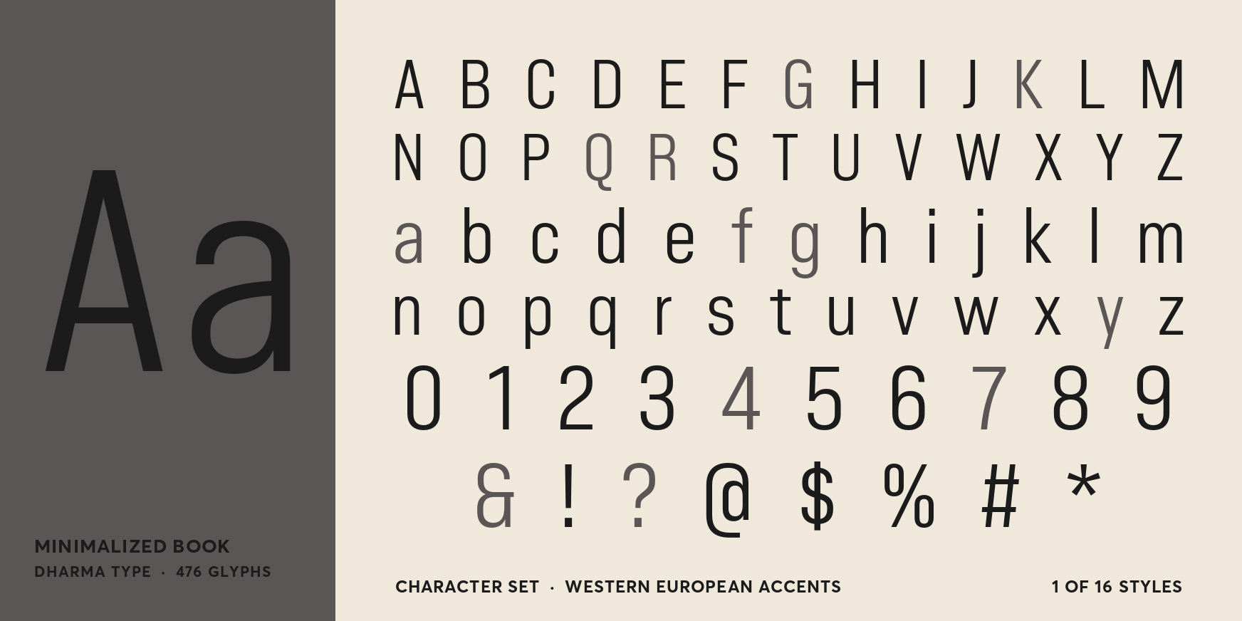 Minimalized Book Font Poster #4