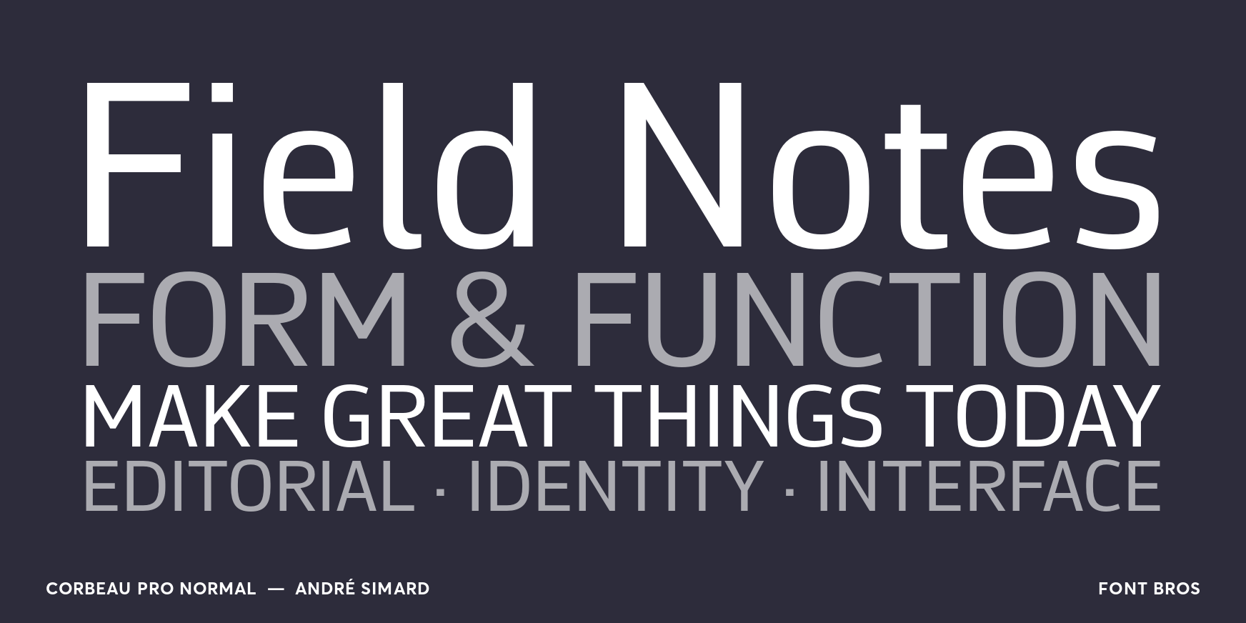 Corbeau Pro Normal Font Poster #2