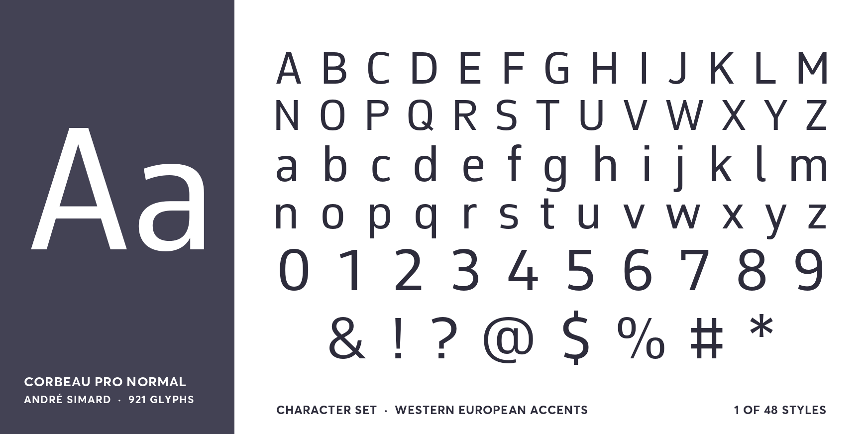 Corbeau Pro Normal Font Poster #4