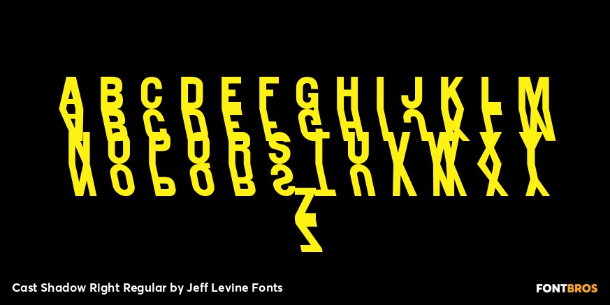 Cast Shadow Right Regular Font Poster #2