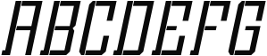 Bomburst Extra Condensed Light Oblique Sample