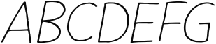 Autumn Voyage Light Italic Sample