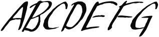 Crowfeather Script Italic Sample