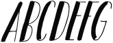 Woebegone Italic Sample