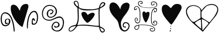 The Justine Collection Hearts and Swirls Sample
