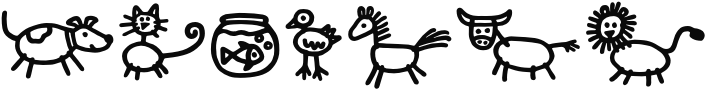 Kidwriting Dingbats Pro Bold Sample
