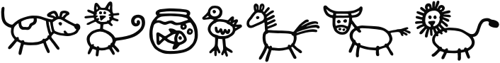 Kidwriting Dingbats Pro DemiBd Sample