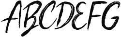 Scratched Brush Script Regular Sample