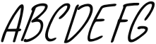 Yasuragi Italic Sample