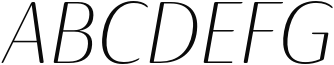 Ainslie Contrast Condensed Light Italic Sample