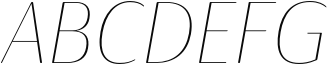 Ainslie Contrast Condensed Thin Italic Sample