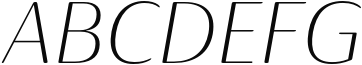 Ainslie Contrast Extended Light Italic Sample