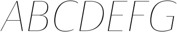 Ainslie Contrast Extended Thin Italic Sample