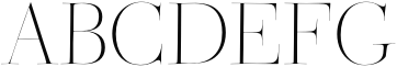 Bodoni Ferrara Hairline - Extra Light Sample