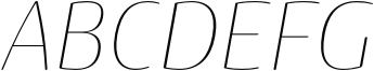 Terfens Contrast Normal Thin Italic Sample
