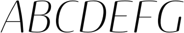 Terfens Contrast Extended Light Italic Sample