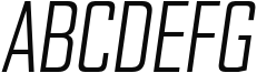 Nesobrite Condensed Book Italic Sample