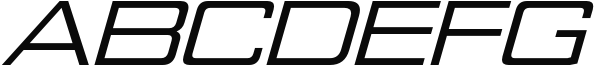 Nesobrite Expanded Bold Italic Sample