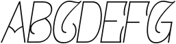 Gildabeth Thin Italic Sample
