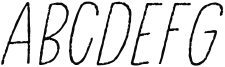 Kaffemoster Italic Sample
